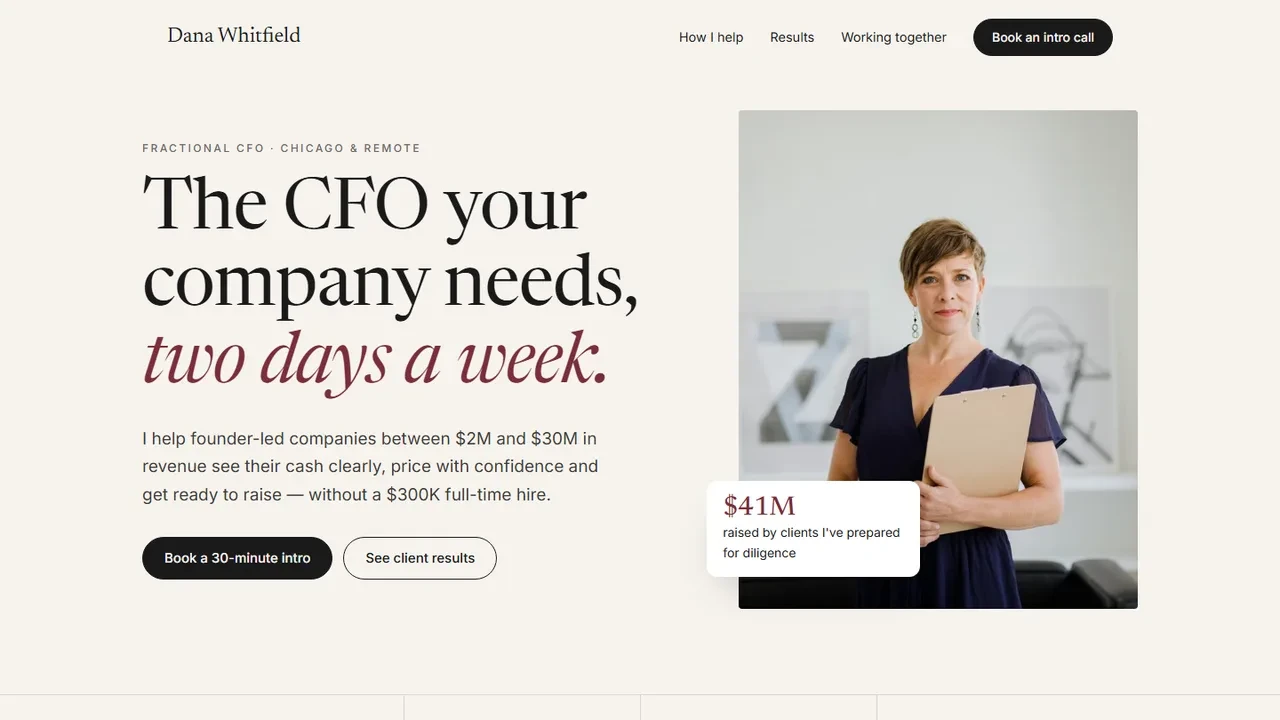 Dana Whitfield — Fractional CFO