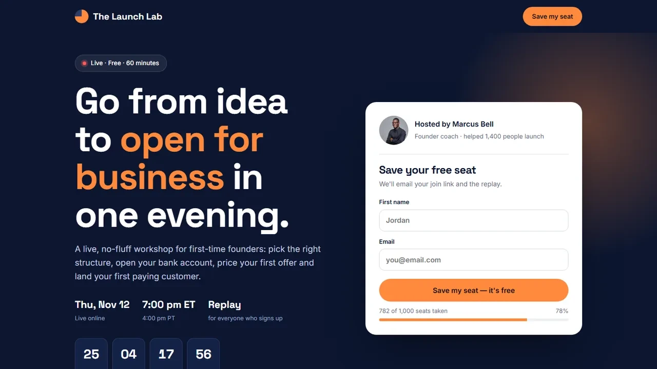 The Launch Lab — Founder workshop